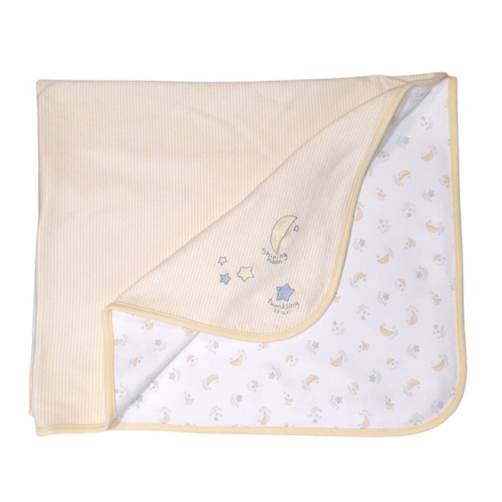 Vintage Gymboree Shining Moon Twinkling Star Security Blanket HTF 35" X 30"